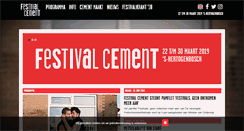 Desktop Screenshot of festivalcement.nl